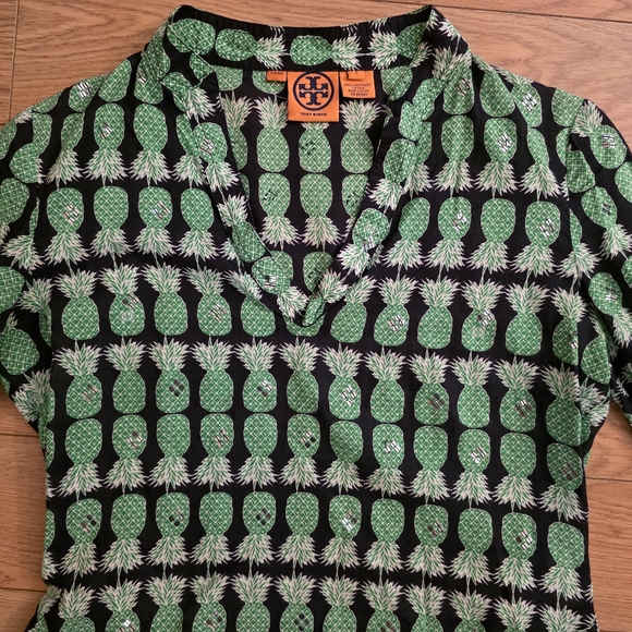 Tory Burch Pineapple Tunic Top- 2 - Picture 3 of 13